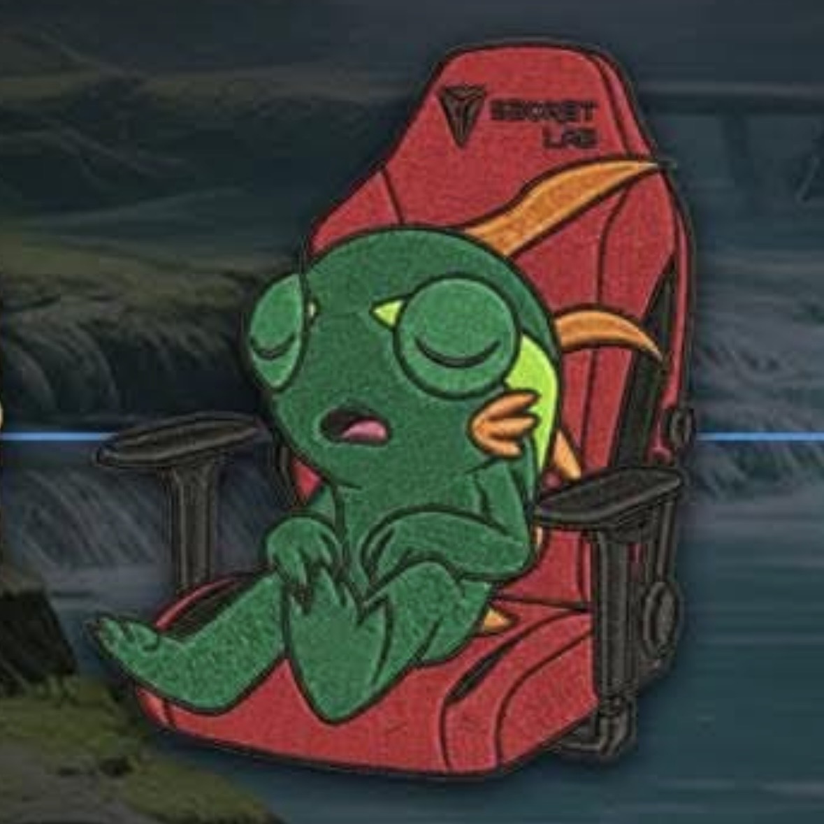 Secret Lab Murloc (Red) Blizzard collectible patch